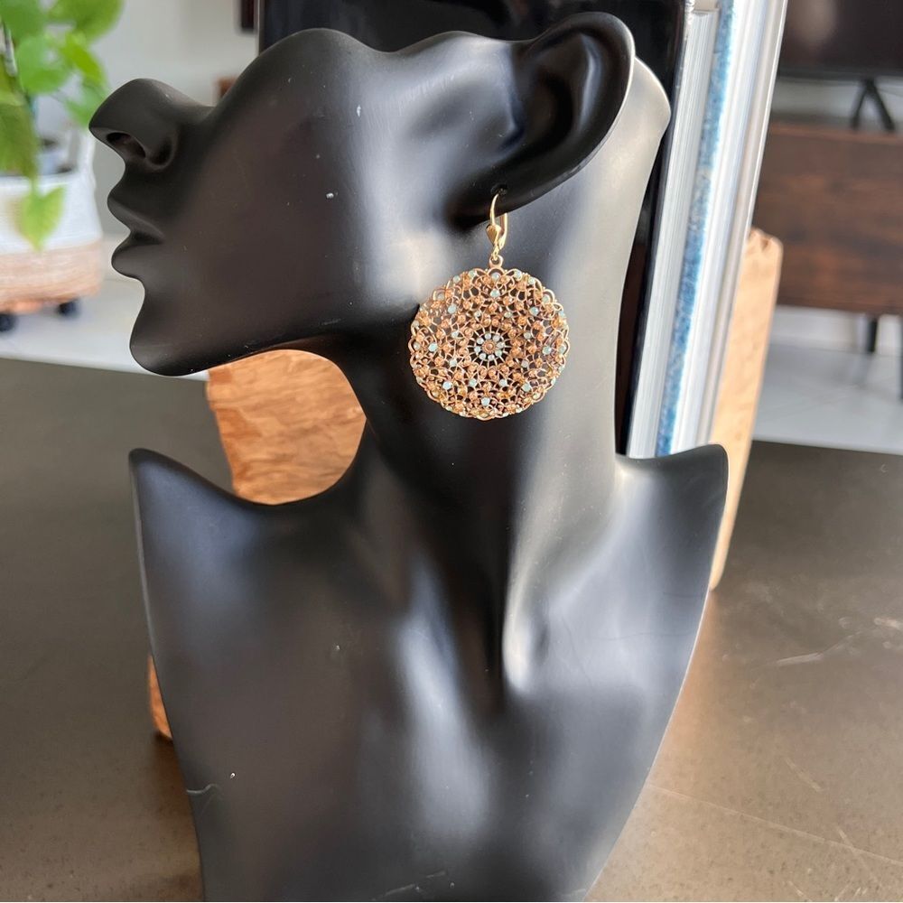Catherine Popesco Multicolor Filigree Luxury Earrings Accessories
